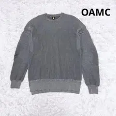 OAMC ニット セーター スウェット コットン リブ編み 模様 切り替え