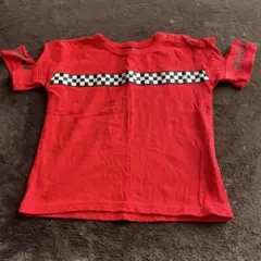MONTE 赤 チェッカーパターン Tシャツ