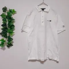 ZOY ゾーイ　ゴルフ　メンズウェア　ポロシャツ　サイズ1　半袖　白系　刺繍