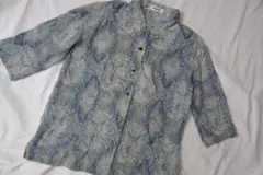 LIBERTY リバティ 上品 ポタニカルプリント シャツ シフォン生地 M