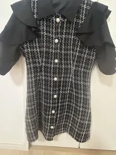 黒チェック ワンピース