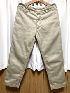 ナナミカ ストレート チノパンツ 30 ベージュ nanamica 日本製