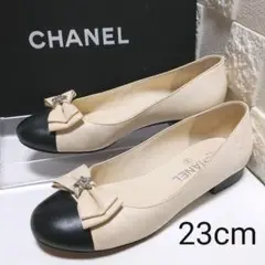 【正規品✨】シャネル 36(約23cm) スター ココマーク バレエシューズ