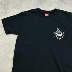 謎の瓶　謎の液体　ワンポイント　バックプリント　Tシャツ　古着　ブラック　M