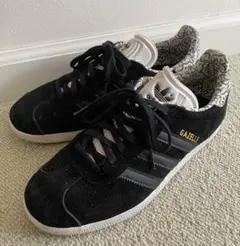 美品　adidas Gazelle アディダス　ガゼル　黒 スニーカー　23cm