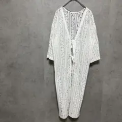 新品　【GU】レース ロングカーディガン XS