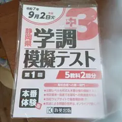 第一回静岡県学調模擬テスト　中３五教科二回分　2025.9.2　値下げ！