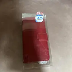 iPhone 14/13 手帳型ケース 赤