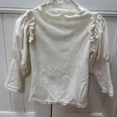anneshirley ベロアトップス　ベビー服　アイボリー系　秋服　冬服