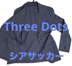 【極美品】Three Dots スリードッツ シアサッカー　ジャケット　Mサイズ