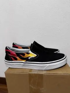 VANS スリッポン ファイヤーパターン フレイム 24.5cm