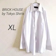 【1589】ブリックハウス　Yシャツ　ブラウス　XL 薄い水色 オフィス