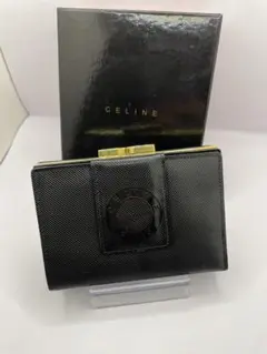 セリーヌ 二つ折り財布 ガマ口 エナメル