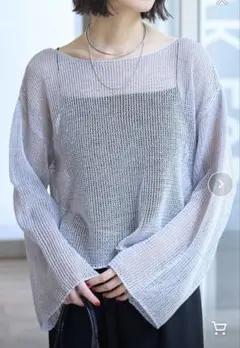 【新品タグ付き】Rouge vif シアーメッシュニット　プルオーバー