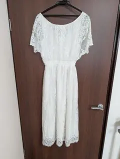 ★マーキュリーデュオ★総レース　カシュークルミディワンピース