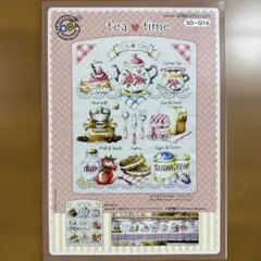 tea time クロスステッチ 図案 SODA社 ティータイム