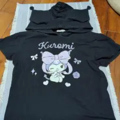 Kuromi フード付きパーカー ブラック　130