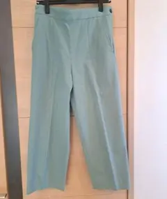 Spick and Span 　ミントグリーン ワイドレッグスラックス　36