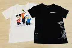 adidas ディズニー　コラボTシャツ　2枚セット　100cm