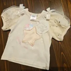フタフタ&サンリオ♡キキララ 星型刺繍 Tシャツ 80サイズ　新品、タグ付き