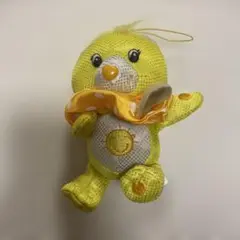 黄色のクマ型キャラクター ストラップケアベアー