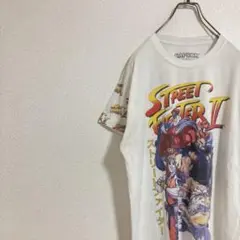 【海外限定】稀少　ストリートファイターⅡ 袖ロゴ　キャラクター　Tシャツ　L