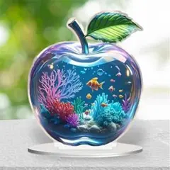 アクリルスタンド サンキャッチャー りんご 海 魚 2D インテリア #042