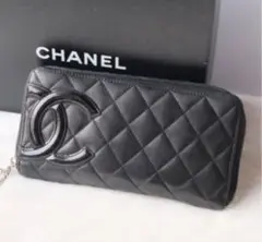 本物‼︎ CHANEL シャネル カンボンライン ラウンドファスナー 長財布