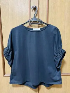 Samansa Mos2 blue トップス　半袖　黒