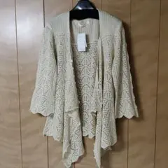 生成りレースカーディガン