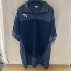 最終価格 PUMA ジップアップシャツ 2XO グレー/ブラック 4L