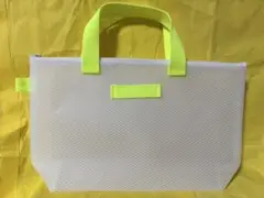 ハンドメイド トートバッグ 撥水 防水 ビニールバッグ 蛍光 ネオン