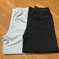 UNIQLO ユニクロC スウェットワイドパンツ グレー ブラック セット