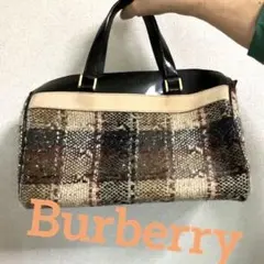 Burberry チェック ボストンバック