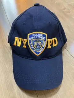 NYPD ニューヨーク市警　ポリス　ワッペン刺繍ロゴ　CAPブラック黒　FREE