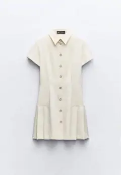 【8000→7500】ZARA ワンピース 白 XS