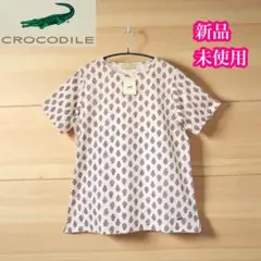 クロコダイル　新品未使用　半袖Tシャツ　花柄総柄　綿100% M