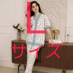 綿100% レディース Lサイズ 上下セット　ハート柄　パジャマ