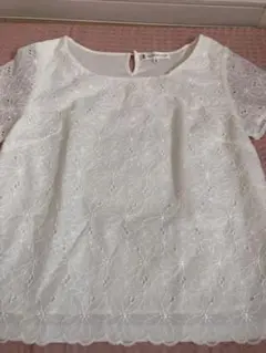KUMIKYOKU 刺繍入りホワイトブラウス サイズ2