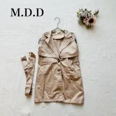 【M.D.D.】トレンチベスト（フリー）ノースリーブ ベルト付き ジレ シンプル