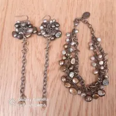 ブレスレットとピアスセット