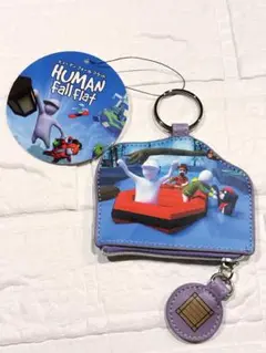 ヒューマンフォールフラット　ミニポーチ　コインケース　小銭入れ　グレー　新品