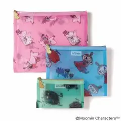 素敵なあの人 10月号 【付録】 MOOMIN メッシュポーチ 3点セット