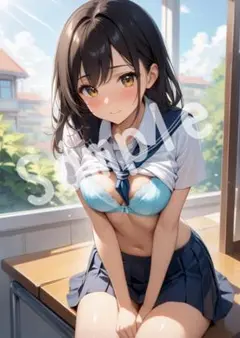 1点物 JK アニメ ファンアート A4 ポスター イラスト ★00089055