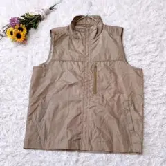 AUTHENTIC WEAR　ジップアップ　ベスト　シャカシャカ　オリーブ　Ｌ