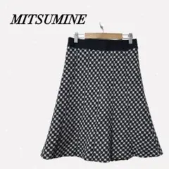 MITSUMINE【M】フレアスカート ブラック ラメ入り 裏地有 大人可愛い