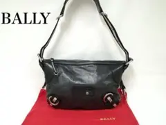 BALLY バリー ショルダーバッグ レザー ストライプ ブラック 828