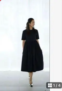 THE９SHOP EVERY DRESS ２way short ブラックサイズS EVERYDAY DRESS クルーネック short | THE9SHOP