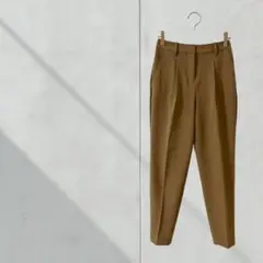 3548【プラステ】ポリエステル2WAYストレッチタックテーパードパンツ　XXS