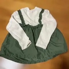 長袖ドレス風トップス オリーブグリーン